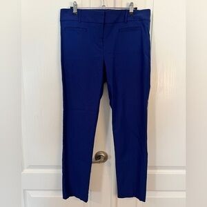 VAN HEUSEN 10 Vibrant Blue Work Career Stretch Trousers Pants Crop Textured